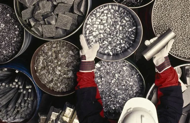 diferentes tipos de minerales comunes en la metalurgia dentro de tambos