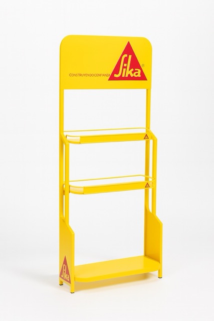 exhibidores metálicos plegables Sika