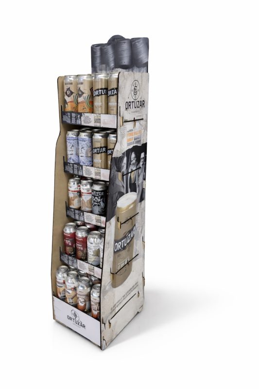 exhibidor de latas de cerveza ecowood