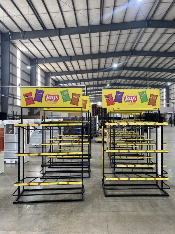 exhibidor de snacks metalico