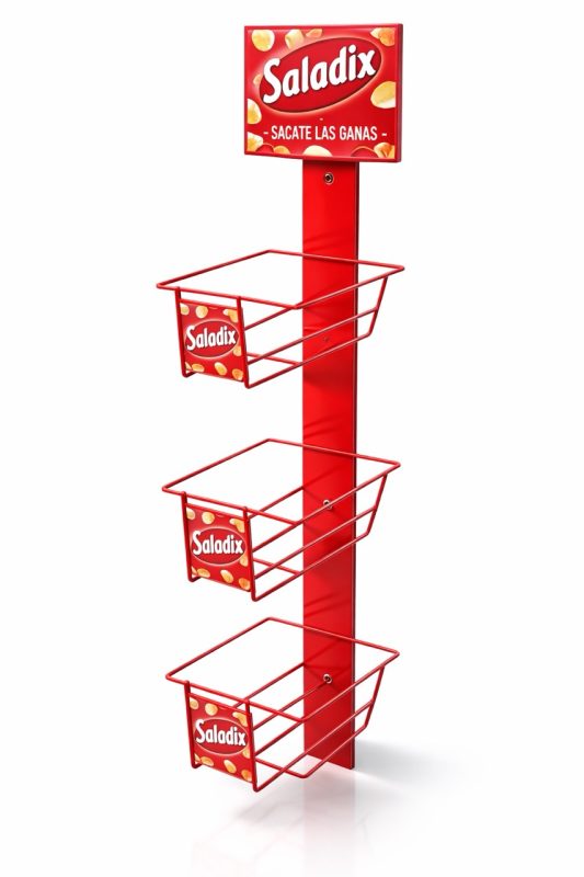 exhibidor de snacks para gondola saladix