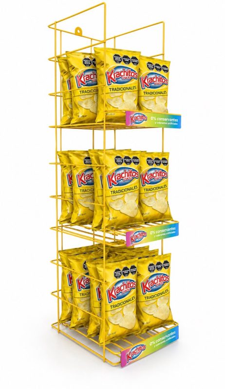 exhibidor de snacks para mostrador krachitos